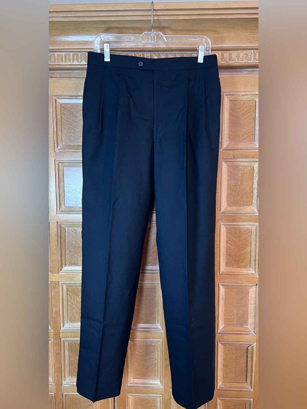 Custom Made Hollywood Studios Tuxedo Pants Black Satin Stripe Mens 32x31